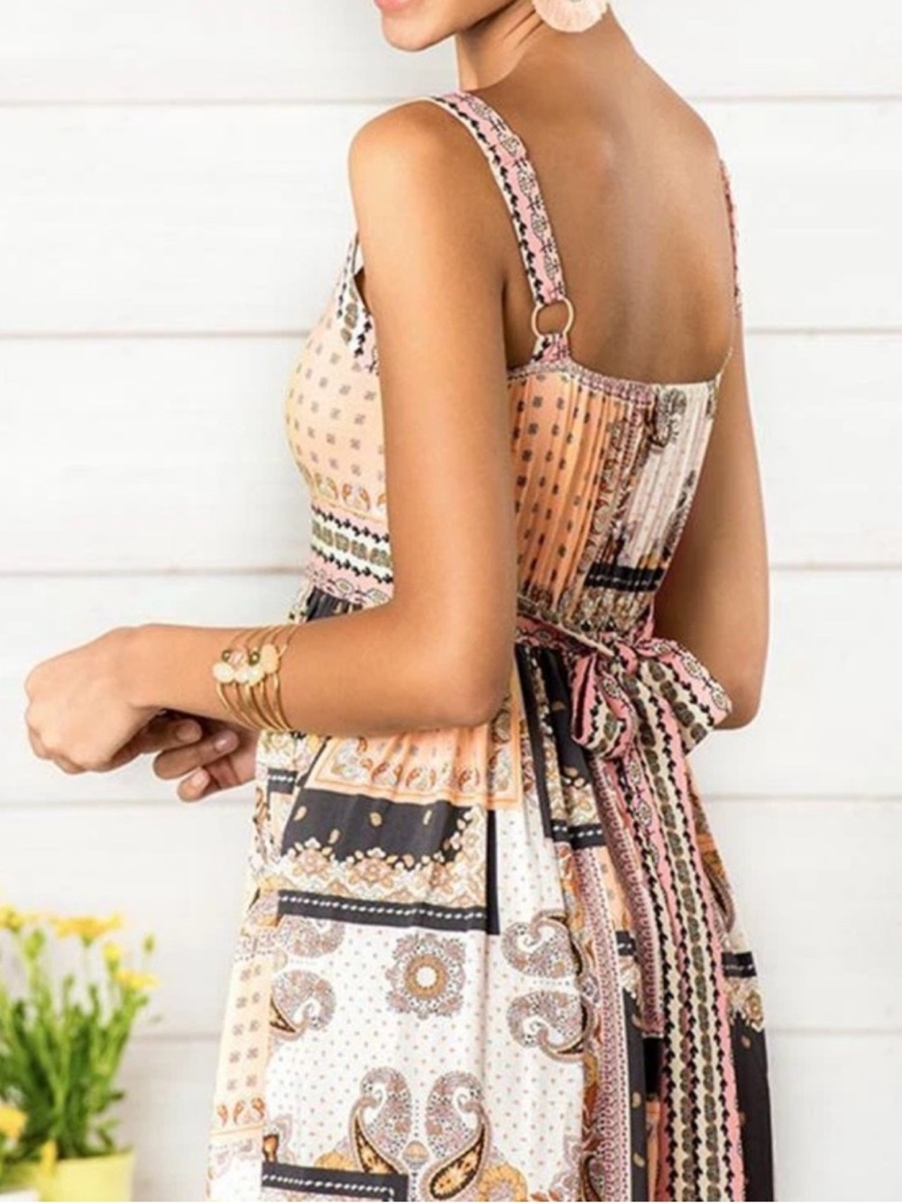Matilda Jane Womens Adventure Begins Perfectly Paisley Maxi Dress Sz Med Multi - Picture 3 of 12